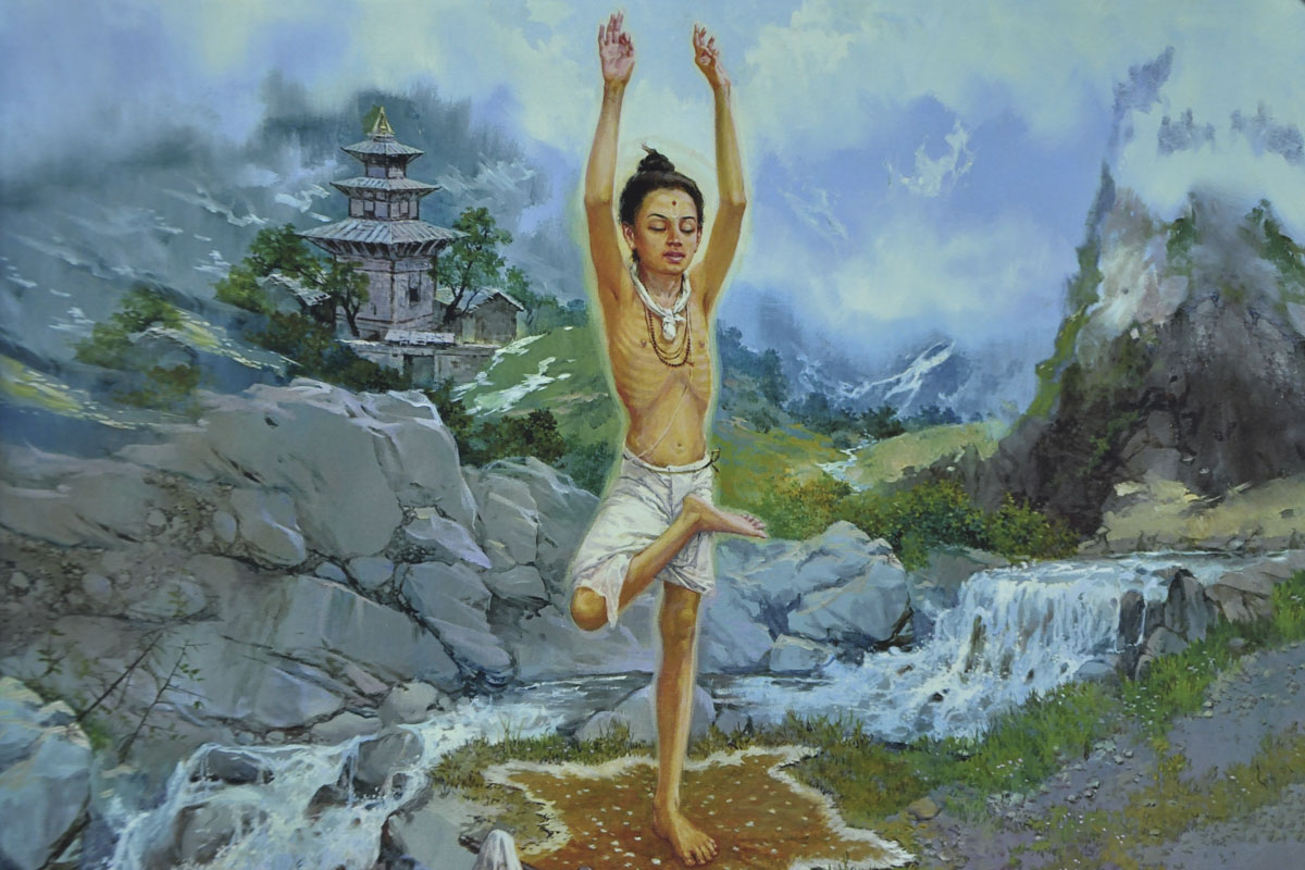 A painting from the book
