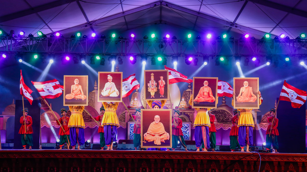 Children and youths present a cultural program