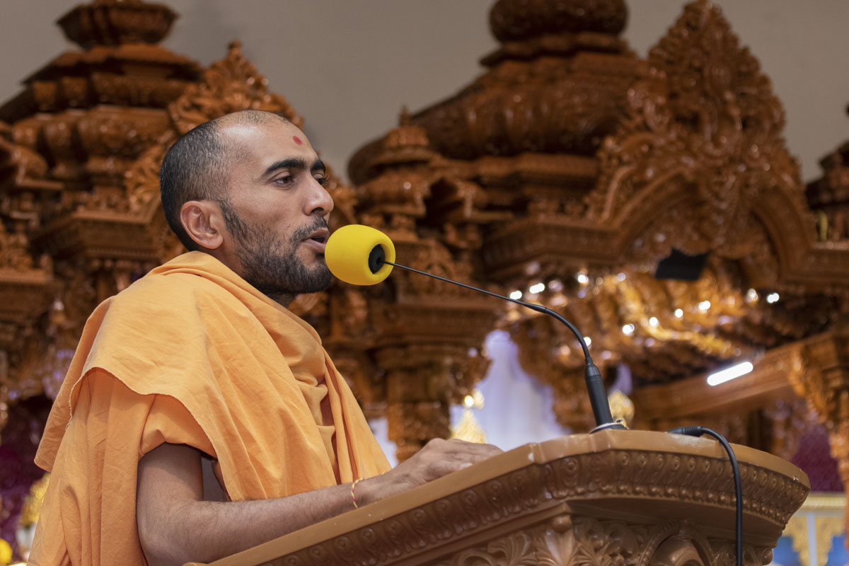 Vimalseva Swami addresses the assembly
