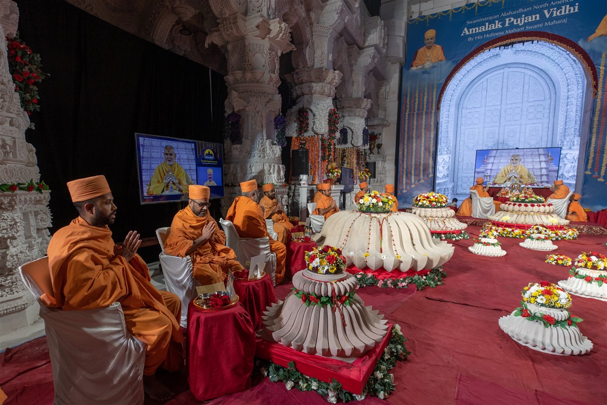 Amalak Pujan at Swaminarayan Akshardham, Robbinsville, NJ, USA