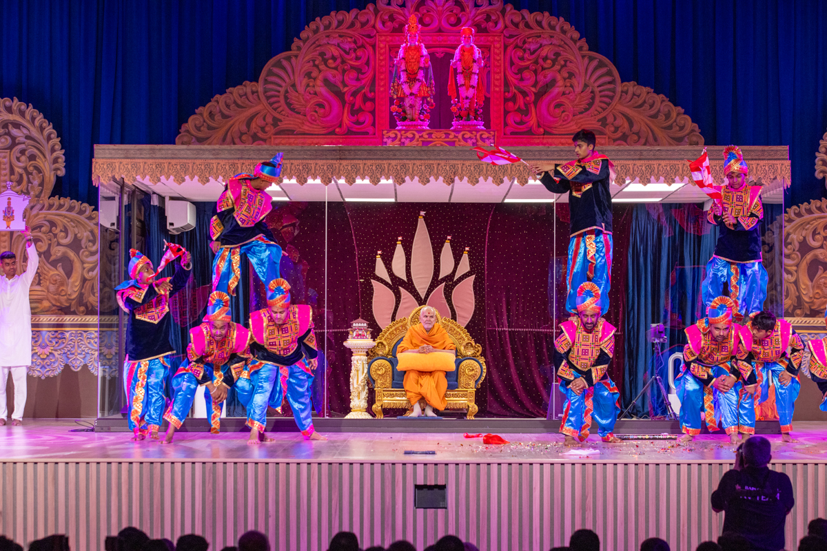 Youths perform a traditional dance