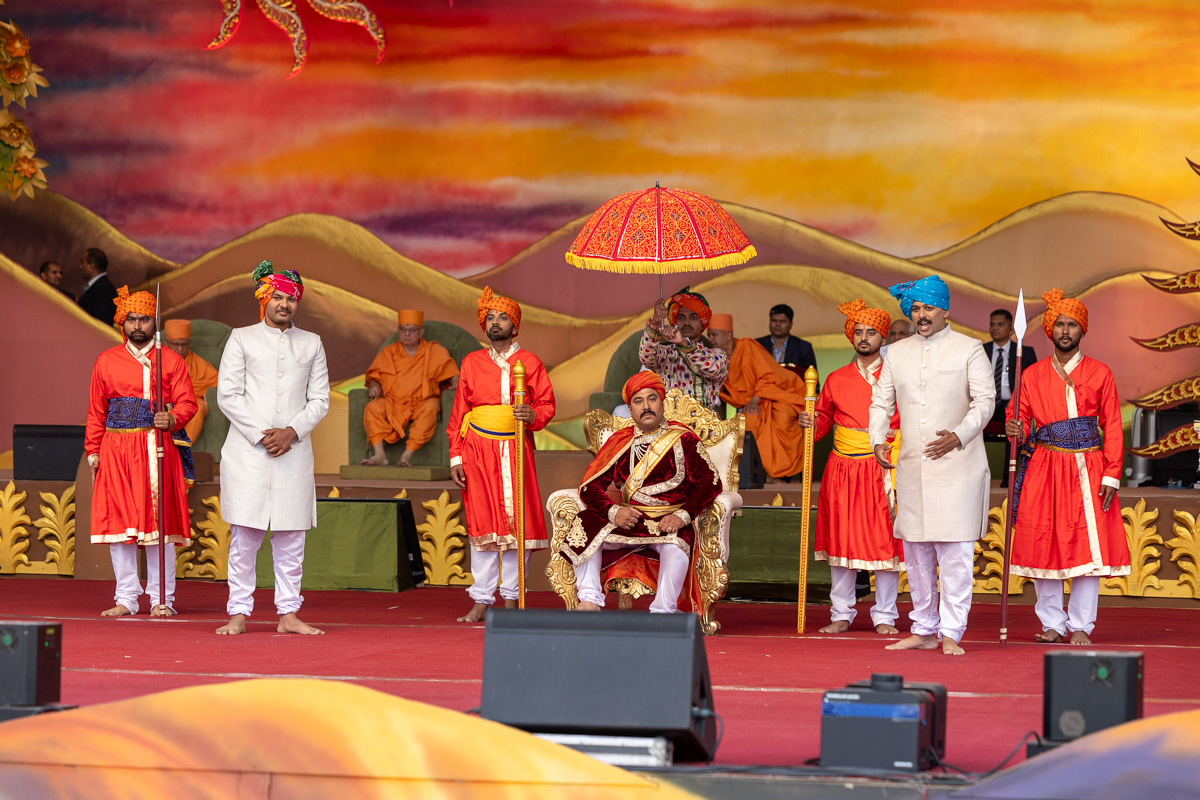 A skit presentation by devotees