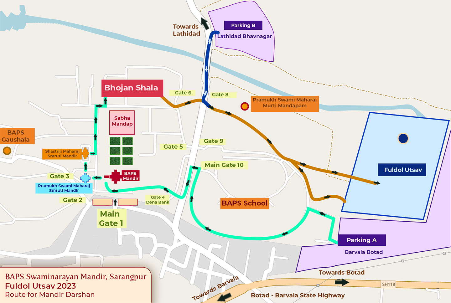 Map - Pushpadolotsav 2023